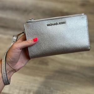 Silver Michael Kors Wristlet